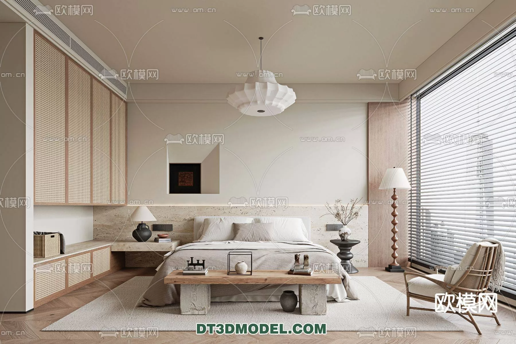 WABI SABI STYLE 3D MODELS BEDROOM 0077 3DSKY Decor Helper