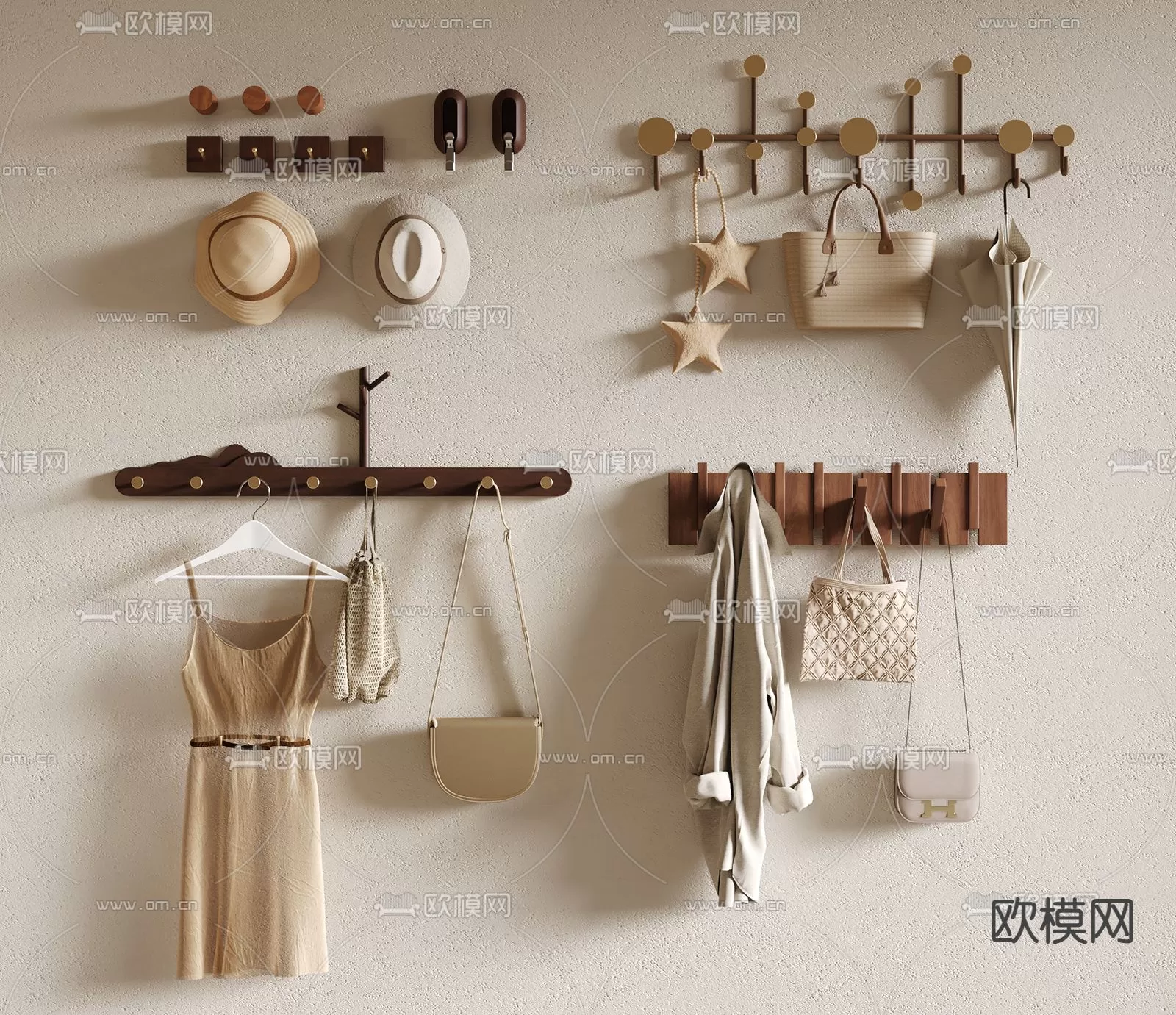 WABI SABI STYLE 3D MODELS DECOR SETS 0249 3DSKY Decor Helper