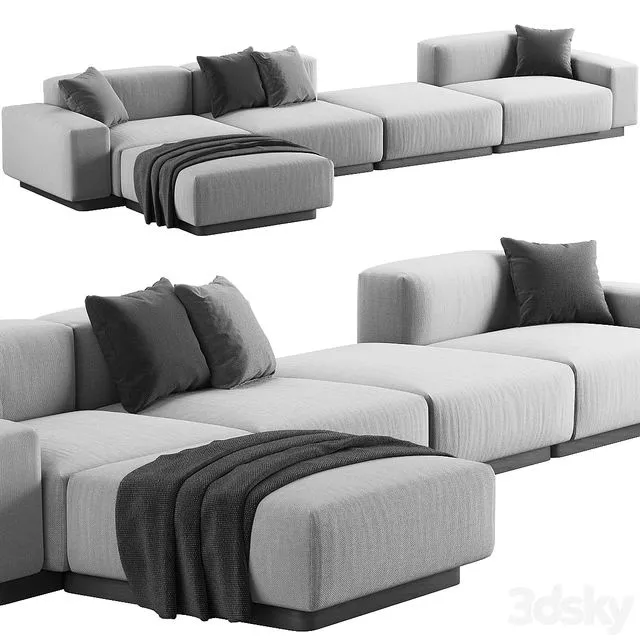 003 Soft modular sofa 4 seat by Vitra 3D Model 003 Soft modular sofa 4 seat by Vitra 3D Model
