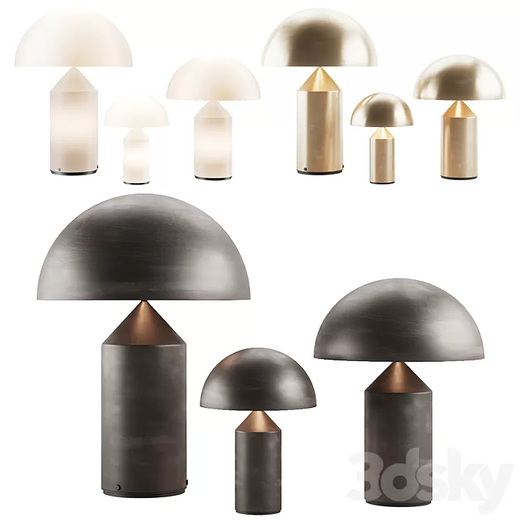 007 Oluce ATOLLO table lamp 00 3D Model Free Download 007 Oluce ATOLLO table lamp 00 3D Model Free Download