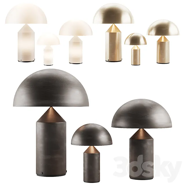 007 Oluce ATOLLO table lamp 00 3DModel 007 Oluce ATOLLO table lamp 00 3DModel