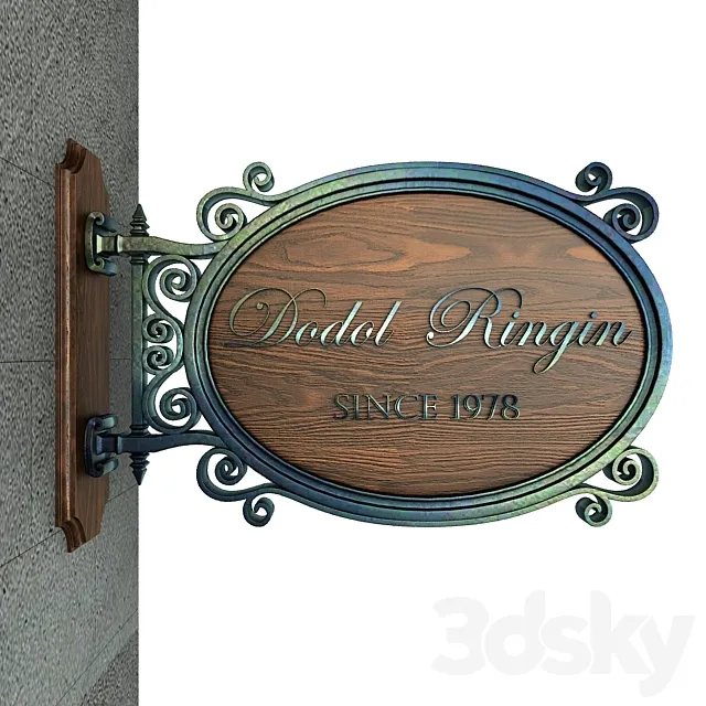 007 Vintage signage 3D Model