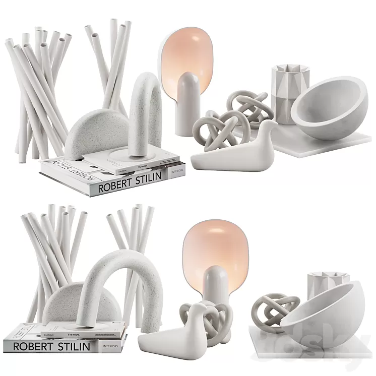 021 WHITE decorative pack PART №1 3D Model