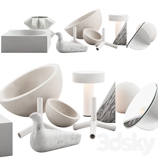 022 WHITE decorative pack (PART №2) 3D Model