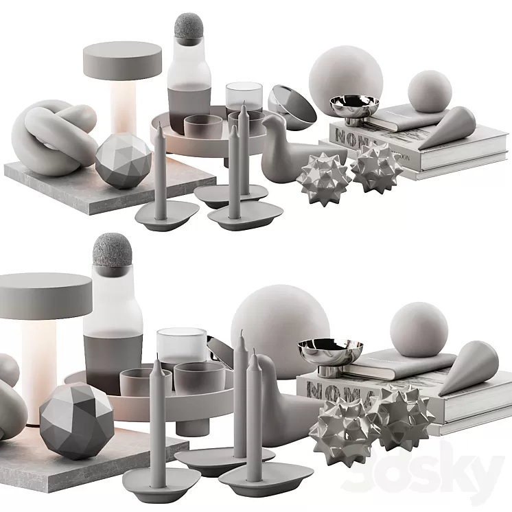 023 GRAY decorative pack (PART # 1) 3D Model