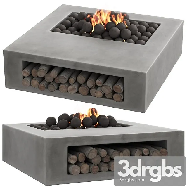 033 Concrete BBQ Light 00 3D Model Download