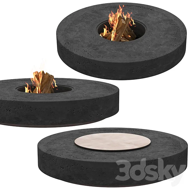 035_Travertine BBQ Dark 00 3D Model 035_Travertine BBQ Dark 00 3D Model