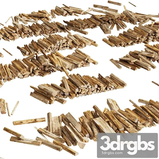 040 Firewood logs 03 scattered firewood 00 3D Model Download