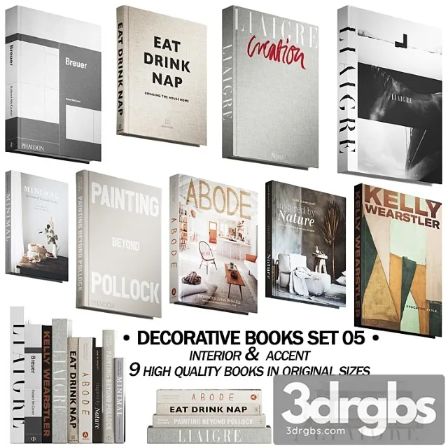 046 Decorative set 05 neutral 02 3D Model Download