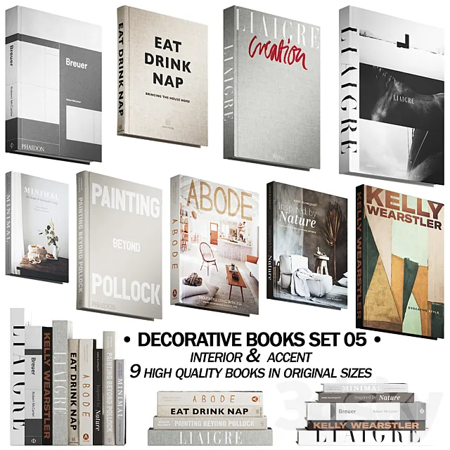046_Decorative books set 05 neutral 02 3DModel