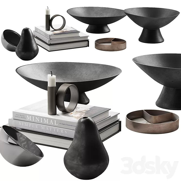 053_Living decor set PEAR and CANDLE 00 3D Model