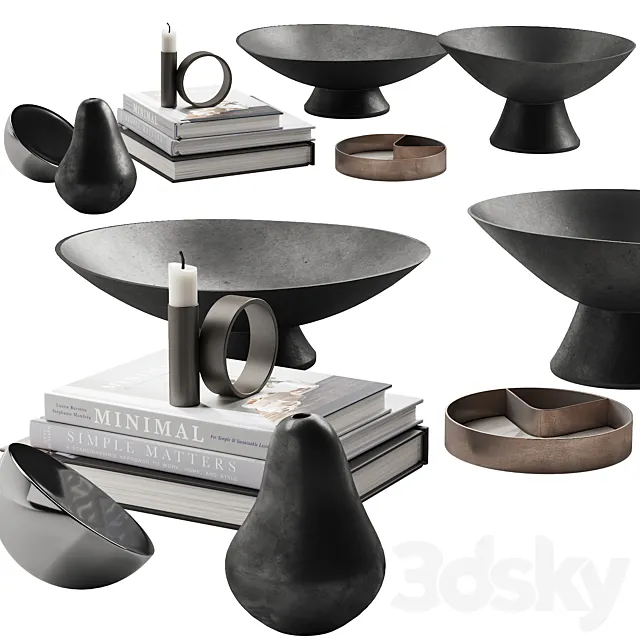 053_Living decor set PEAR and CANDLE 00 3DModel