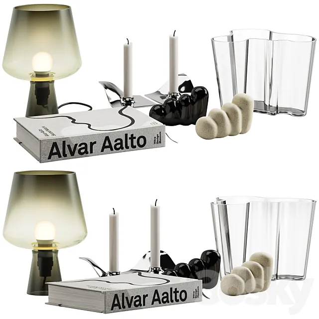 054_Living decor set ALVAR AALTO 00 3DModel