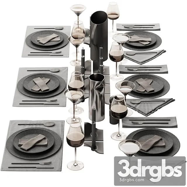 063 tableware decor set 01 dark matte 00 063 tableware decor set 01 dark matte 00