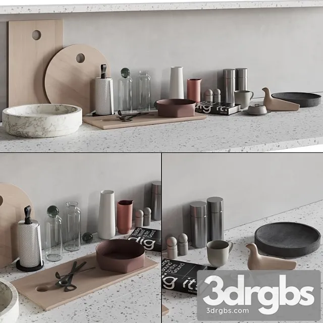 066 Kitchen Decor Set Accessories 01 2 3D Model Download 066 Kitchen Decor Set Accessories 01 2 3D Model Download