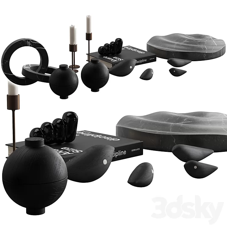 078 Living decor set DARK BIRDS 00 3D Model Free Download 078 Living decor set DARK BIRDS 00 3D Model Free Download