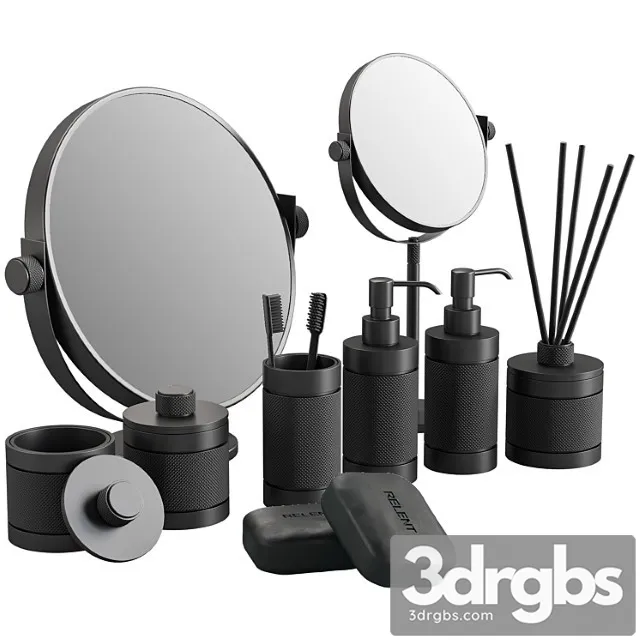 088 Bathroom Decor Set Accessories Charcoal Matte 088 Bathroom Decor Set Accessories Charcoal Matte