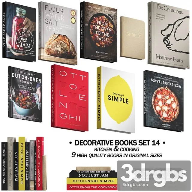 092 Decorative Books Set 14 Kitchen and Cooking 01 092 Decorative Books Set 14 Kitchen and Cooking 01