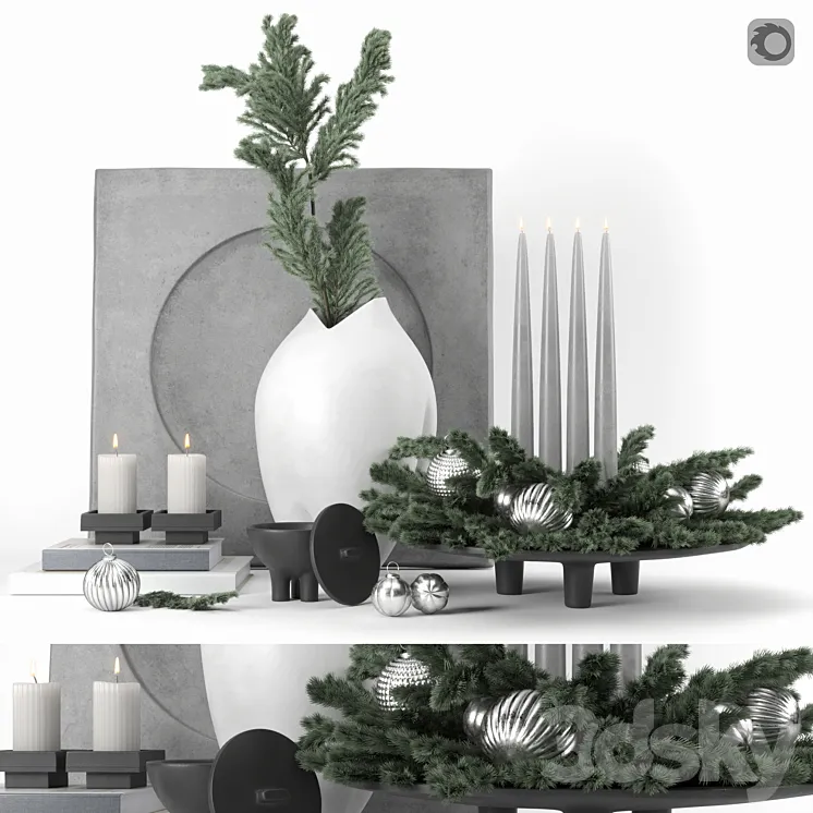 101 Copenhagen Decorative set 3D Model Free Download