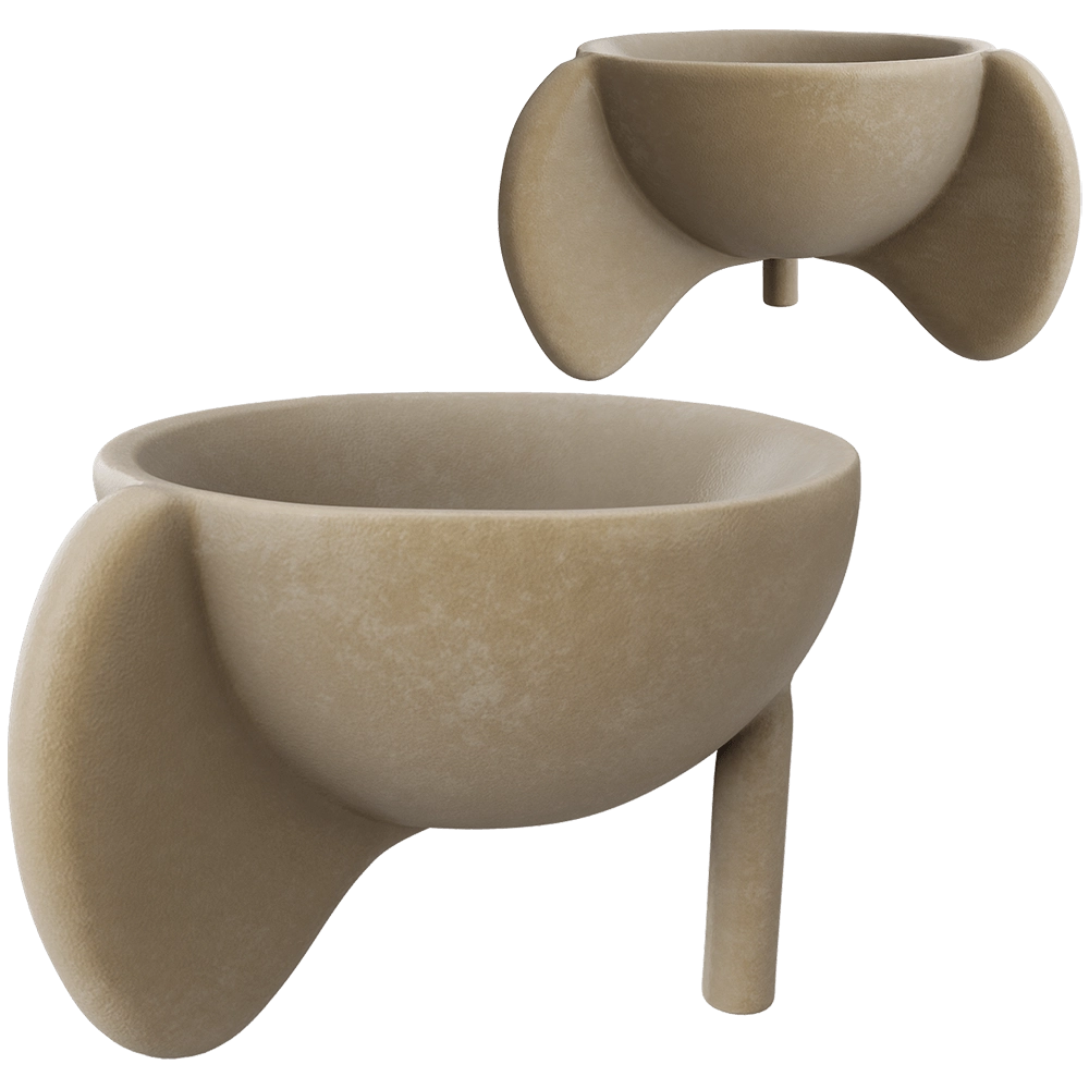 101 Copenhagen – Plant Pot Wing Bowl Big – Sand 3D Model