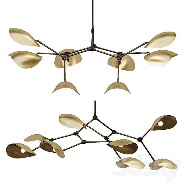 101 Copenhagen STINGRAY Chandelier Brass 3D Model 101 Copenhagen STINGRAY Chandelier Brass 3D Model