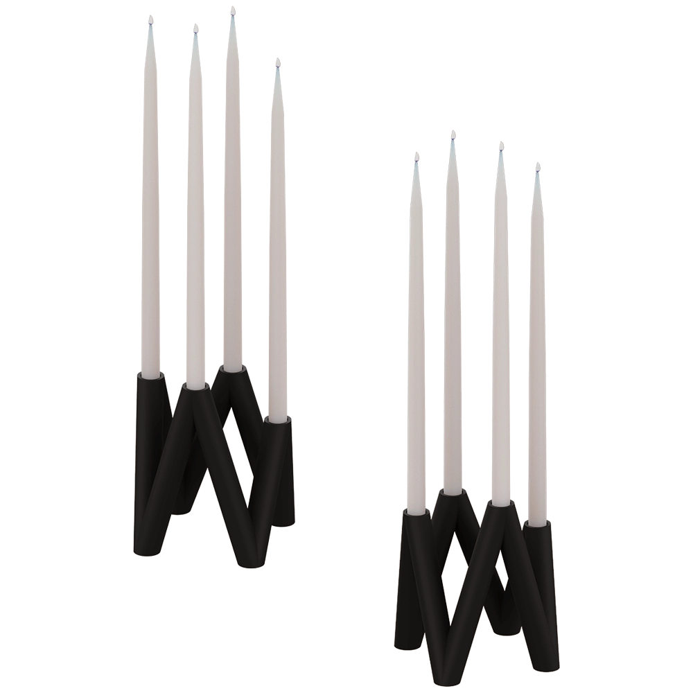 101 Copenhagen – W Candle Holder – Black 3D Model