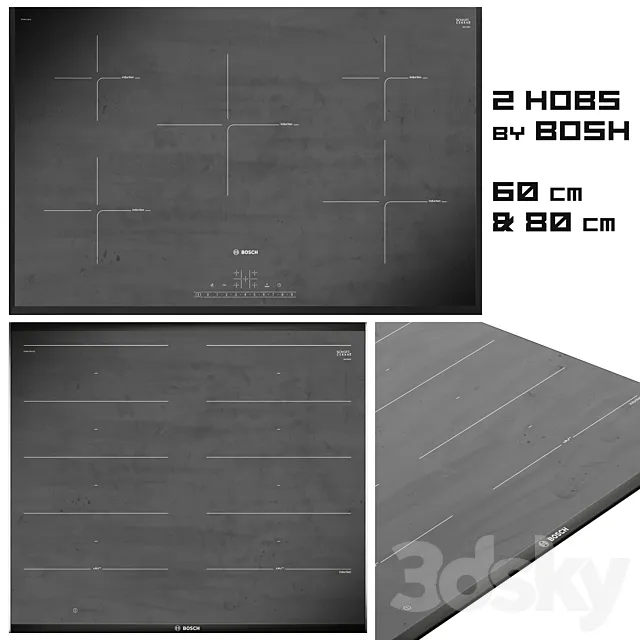 103 Bosch Induction hobs 3D Model 103 Bosch Induction hobs 3D Model