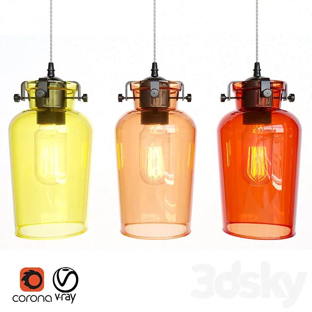 11-jar lamp 3D Model