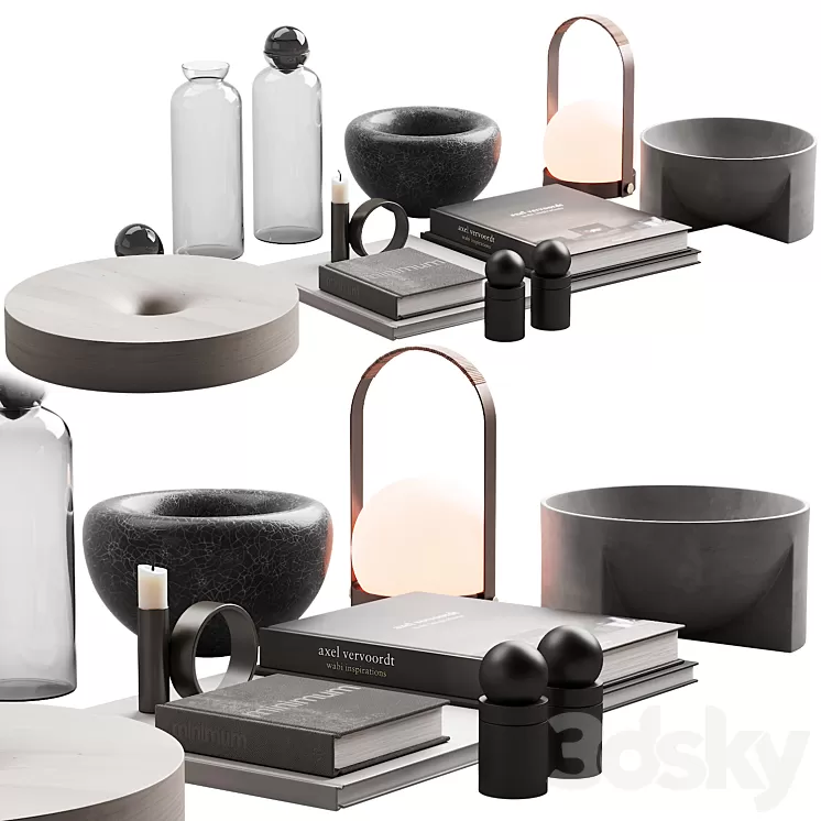 115 decorative set 028 japan style decor P02 3D Model Free Download