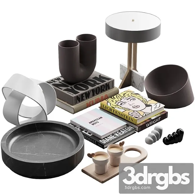 120 Decorative Set 033 American Style Neutral Decor P02 3D Model Download 120 Decorative Set 033 American Style Neutral Decor P02 3D Model Download