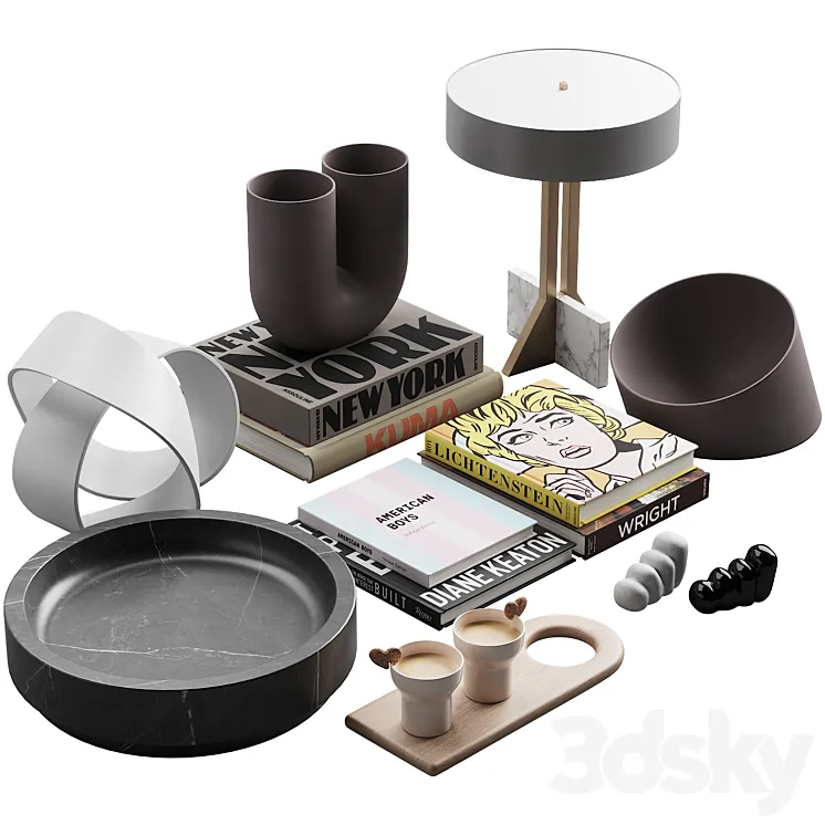 120 decorative set 033 american style neutral decor P02 3D Model Free Download 120 decorative set 033 american style neutral decor P02 3D Model Free Download