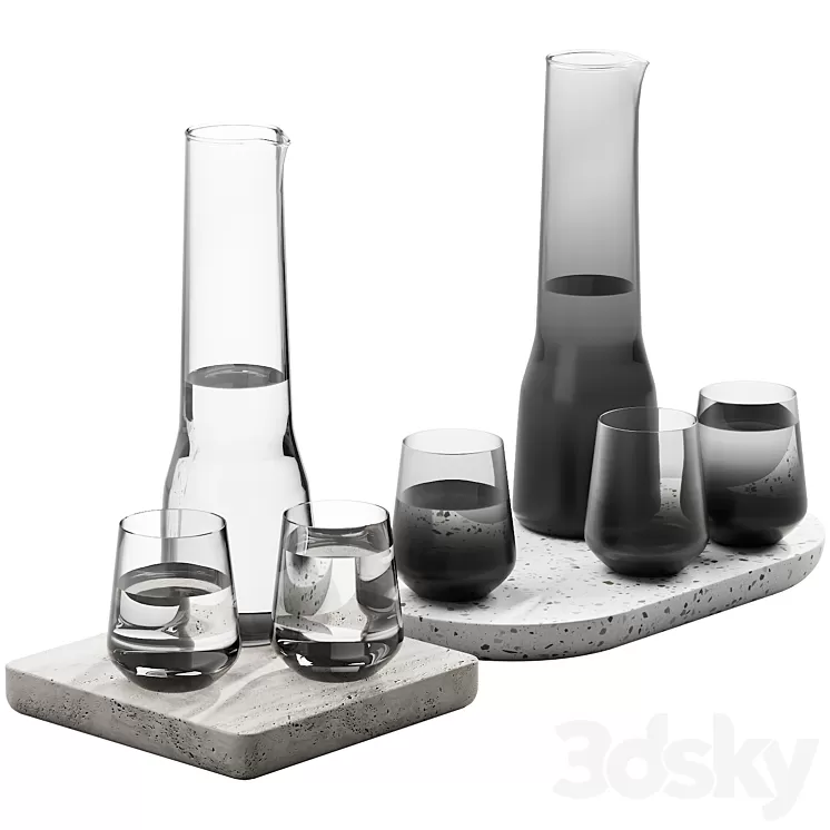 132 dishes decor set 07 iittala essence clear and smoked 3D Model Free Download 132 dishes decor set 07 iittala essence clear and smoked 3D Model Free Download