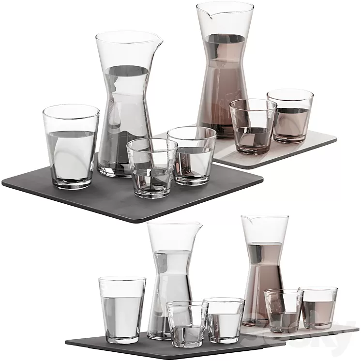 133 dishes decor set 08 iittala kartio clear and linen 3D Model Free Download 133 dishes decor set 08 iittala kartio clear and linen 3D Model Free Download