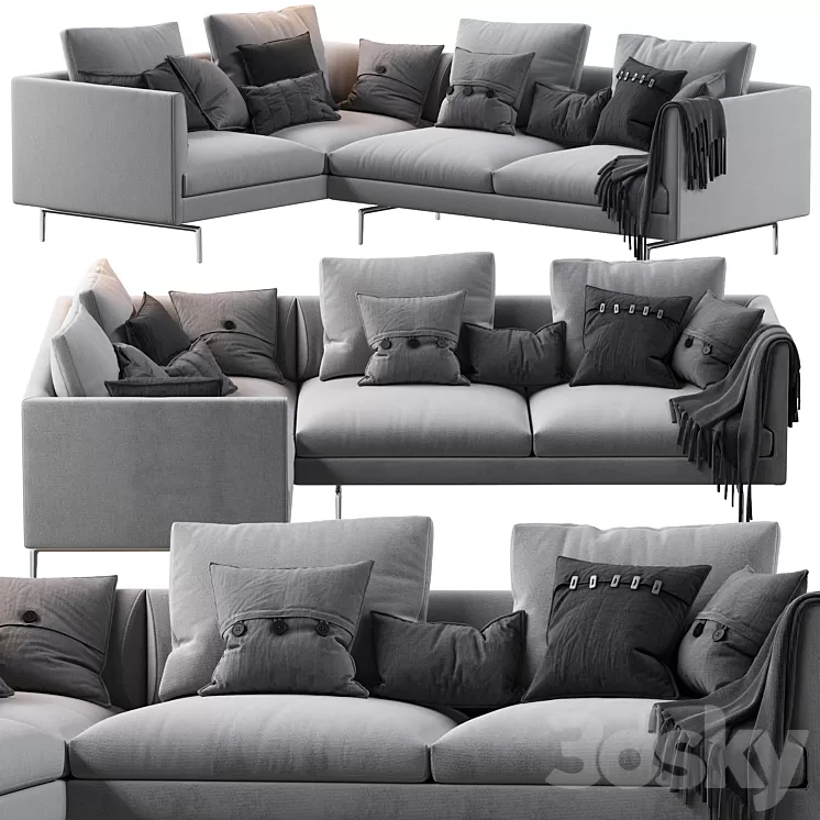 1333 Flamingo Zanotta Sofa 3D Model