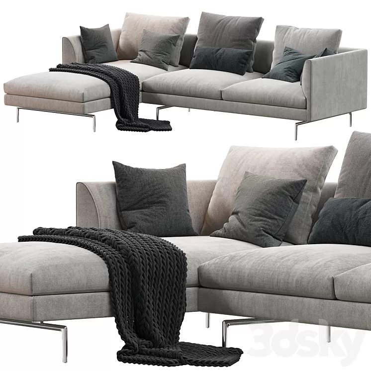 1333 Flamingo Zanotta Sofa 3D Model