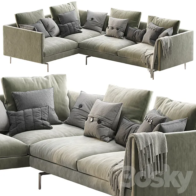 1333 Flamingo Zanotta Sofa 3DModel 1333 Flamingo Zanotta Sofa 3DModel