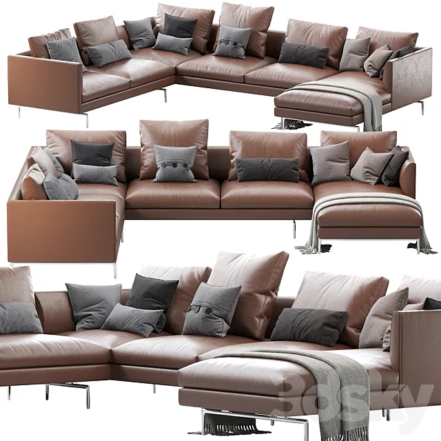 1333 Flamingo Zanotta Sofa LEATHER 3DModel 1333 Flamingo Zanotta Sofa LEATHER 3DModel