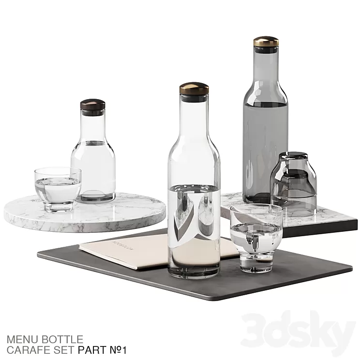 136 dishes decor set 09 MENU Bottle Carafe by Norm P01 3D Model Free Download 136 dishes decor set 09 MENU Bottle Carafe by Norm P01 3D Model Free Download
