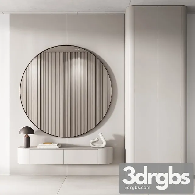 144 hallway zone 03 minimal modern with circle mirror 01 144 hallway zone 03 minimal modern with circle mirror 01