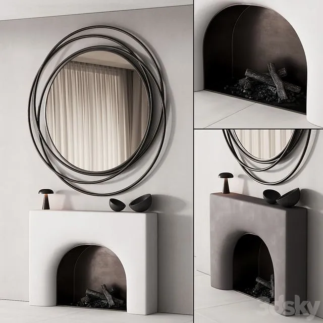 154 fireplace decorative wall kit 03 smooth soft fireplace 00 3D Model 154 fireplace decorative wall kit 03 smooth soft fireplace 00 3D Model