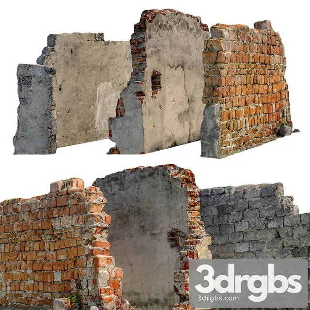 16 old walls 3D Model Download