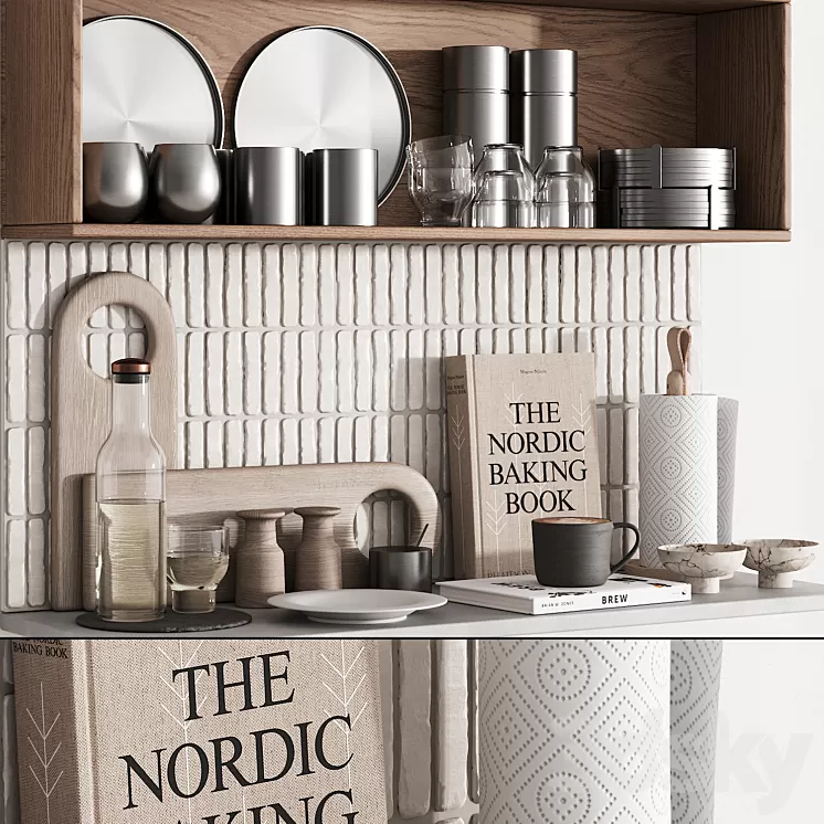 163 kitchen decor set accessories 06 scandi nordic menu 01 3D Model 163 kitchen decor set accessories 06 scandi nordic menu 01 3D Model