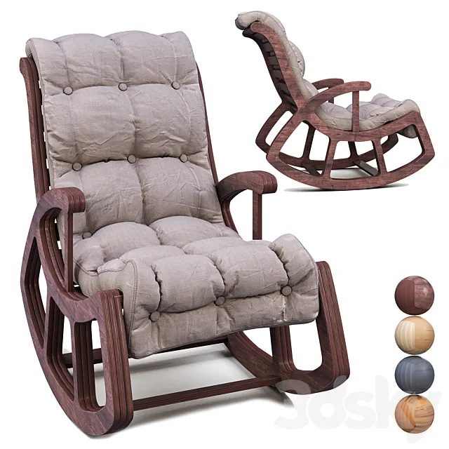 165 Viking rocking chair 3D Model