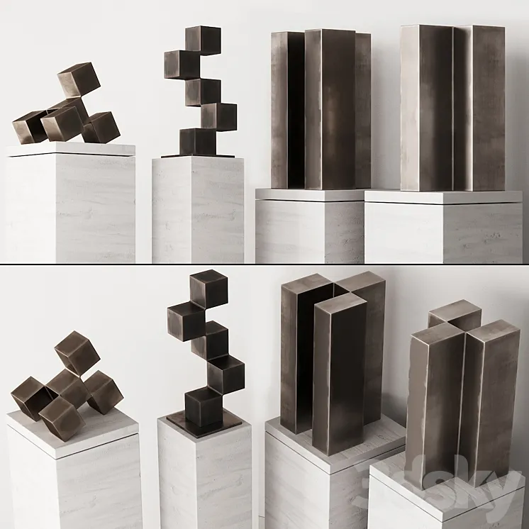 166 interior sculptures 02 stephan siebers bronze P02 3D Model Free Download