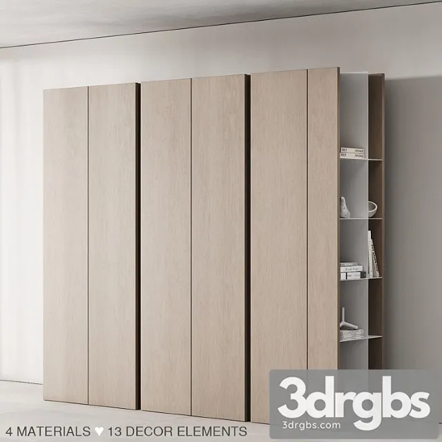171 Cabinet Furniture 03 Modern Cupboard with Decor 01 3D Model Download
