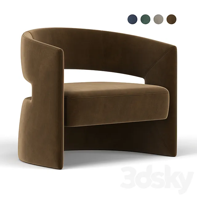 1728 Armchair By Tecni Nova 3D Model