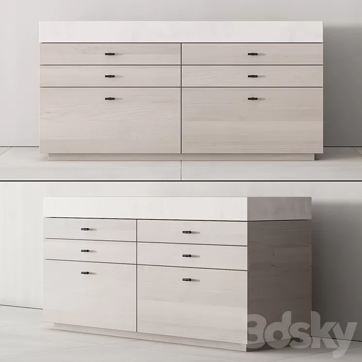 173 cabinet furniture 04 minimal wardrobe kit P02 island 3D Model Free Download