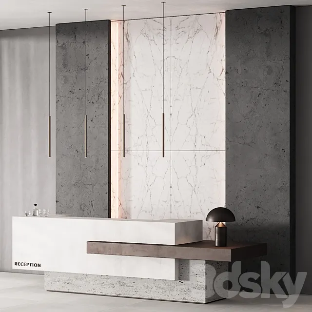 183 office furniture 03 reception desk 03 3D Model 183 office furniture 03 reception desk 03 3D Model