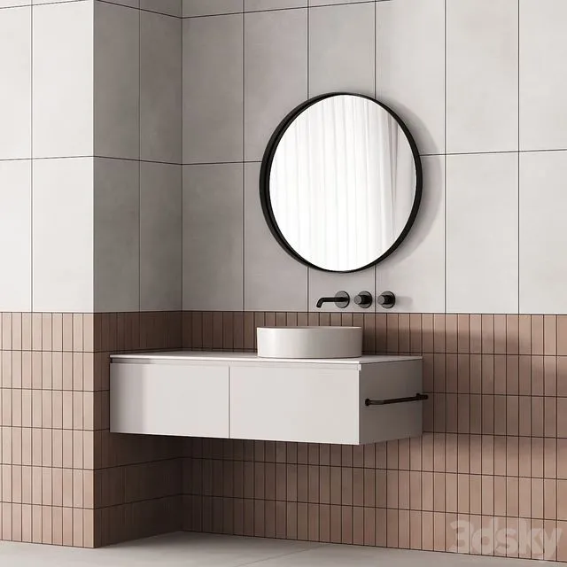187 bathroom furniture 03 minimal scandi 2 options 00 3D Model 187 bathroom furniture 03 minimal scandi 2 options 00 3D Model
