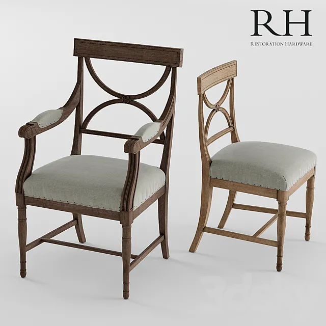 18TH C. GUSTAVIAN X-BACK 3DModel